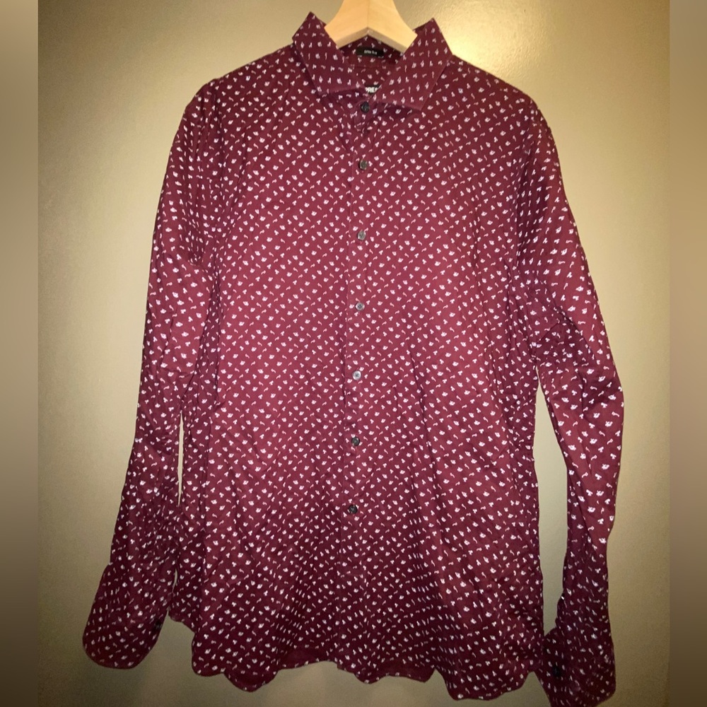 Express Extra Slim Constellation Space Dress Shirt - image 1